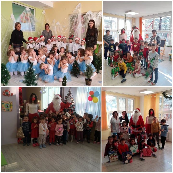 Посрещане на Дядо Коледа в детската градина - 1б гр, 2гр, 3гр, 4"б"гр. - ДГ 133 Зорница - София, Изгрев